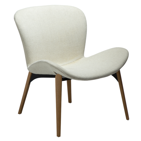 DAN-FORM PARAGON Lounge Chair Bone hvid bouclé stof m. egetræsben