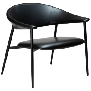 DAN-FORM ROVER Lounge Chair Vintage sort kunst. læder med sorte ben
