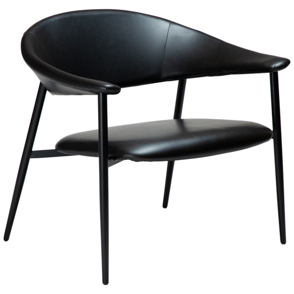 DAN-FORM ROVER Lounge Chair Vintage sort kunst. læder med sorte ben