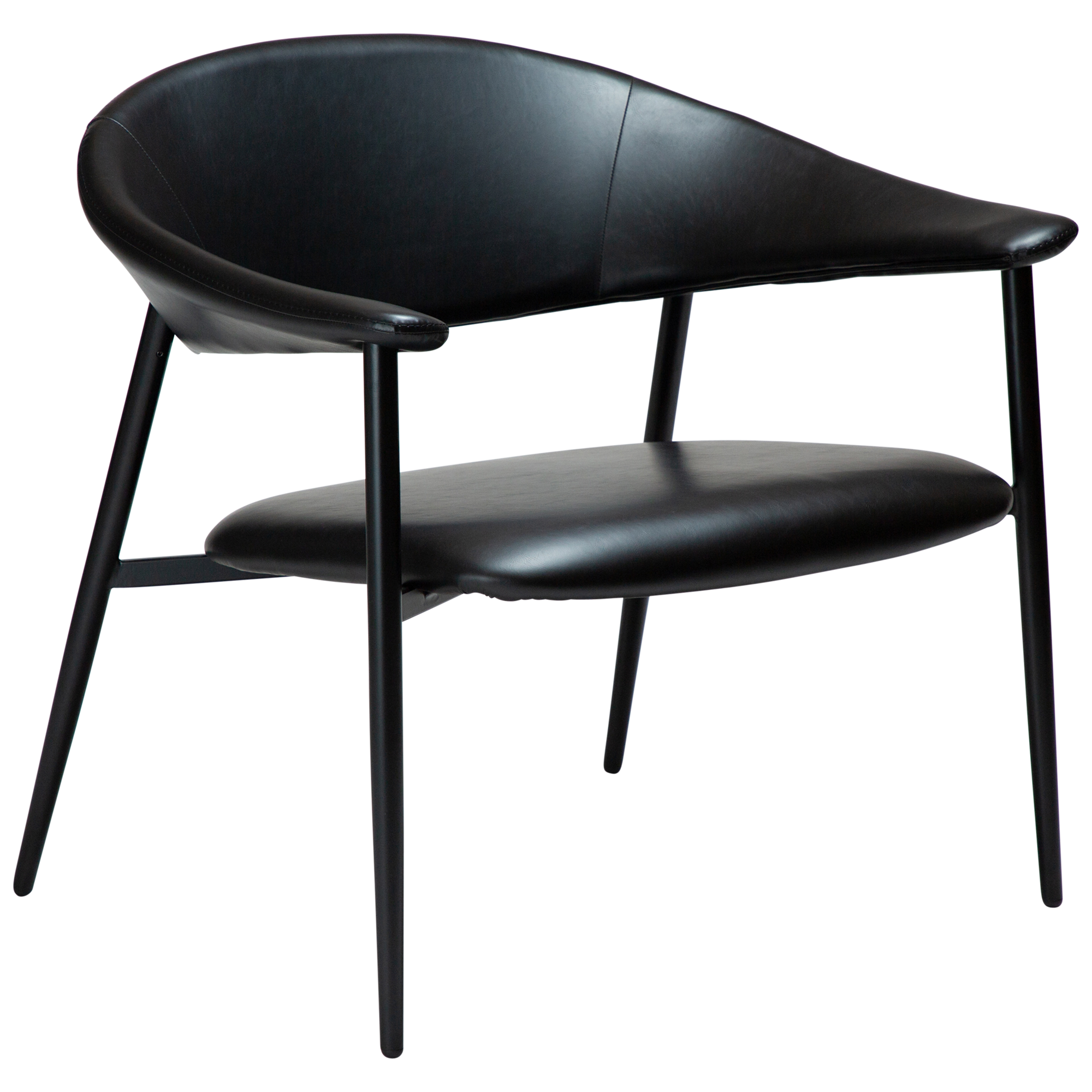 DAN-FORM ROVER Lounge Chair Vintage sort kunst. læder med sorte ben