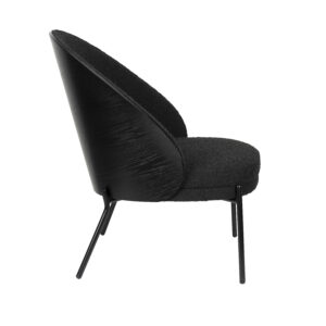 DUTCHBONE Lounge Chair Rodin Bouclé Sort