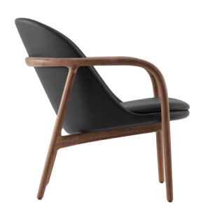 Artisan Neva Lounge Chair Trimmed - Valnød - Sort Zenith Læder