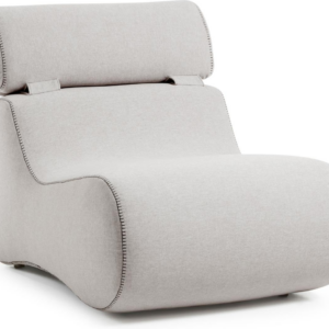 Lænestol Kave Home Club beige stof ergonomisk pletbestandig moderne lounge stol