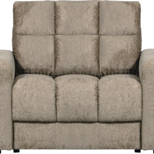 Lænestol WOOOD Second Date velour lysegrå 78x99x103 cm komfortabel lounge stol