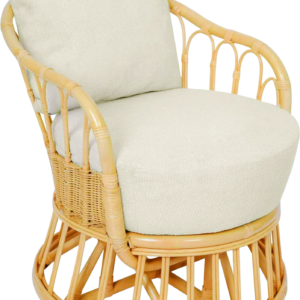 Loungestol lounge stol Nordlys Furniture Palopo, brun rattan, skandinavisk minimalistisk design, FSC-certificeret