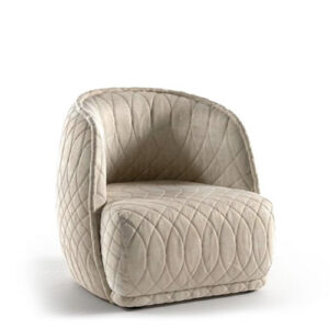 Moroso Redondo Small Armchair - Roxana Velour - Mørk Grå