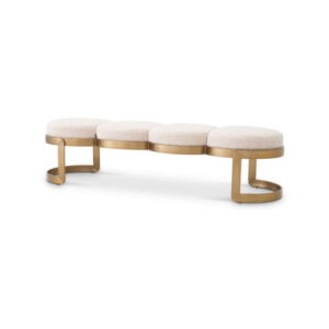 Newport bænk bouclé cream