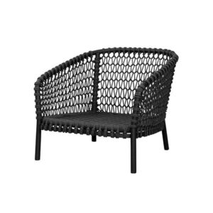 Cane-line Ocean large lounge stol - Dark grey - Ingen hynde