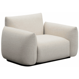 DAWSON Lounge havestol i aluminium og olefin B110 cm - Beige