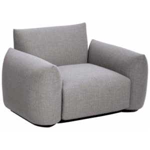 DAWSON Lounge havestol i aluminium og olefin B110 cm - Stengrå