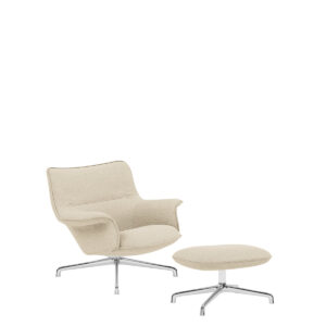 Muuto Doze Low Lounge Stol - Inkl. Skammel - Hearth 07 - Krom - DEMO.