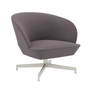 Muuto Oslo Lounge Chair - Swivel - Twill Weave/Grey - Grey/Twill Weave 160