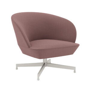 Muuto Oslo Lounge Chair - Swivel - Twill Weave/Grey - Rosa/Twill Weave 280
