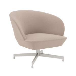 Muuto Oslo Lounge Chair - Swivel - Twill Weave/Grey - Sand/Twill Weave 230