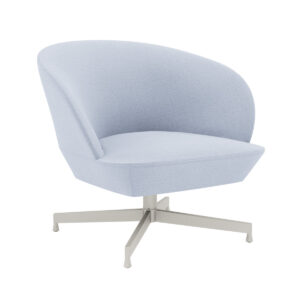 Muuto Oslo Lounge Chair - Swivel - Vidar/Grey - Lyseblå/Vidar 723