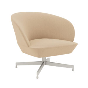Muuto Oslo Lounge Chair - Swivel - Vidar/Grey - Sand/Vidar323