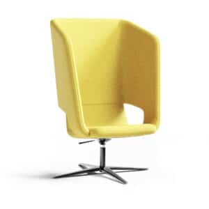 Twist & Sit Soft - høj lounge stol med fodkryds