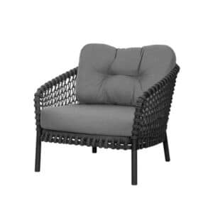Cane-line Ocean large lounge stol - Soft Rope dark grey / AirTouch : Erling Christensen Møbler